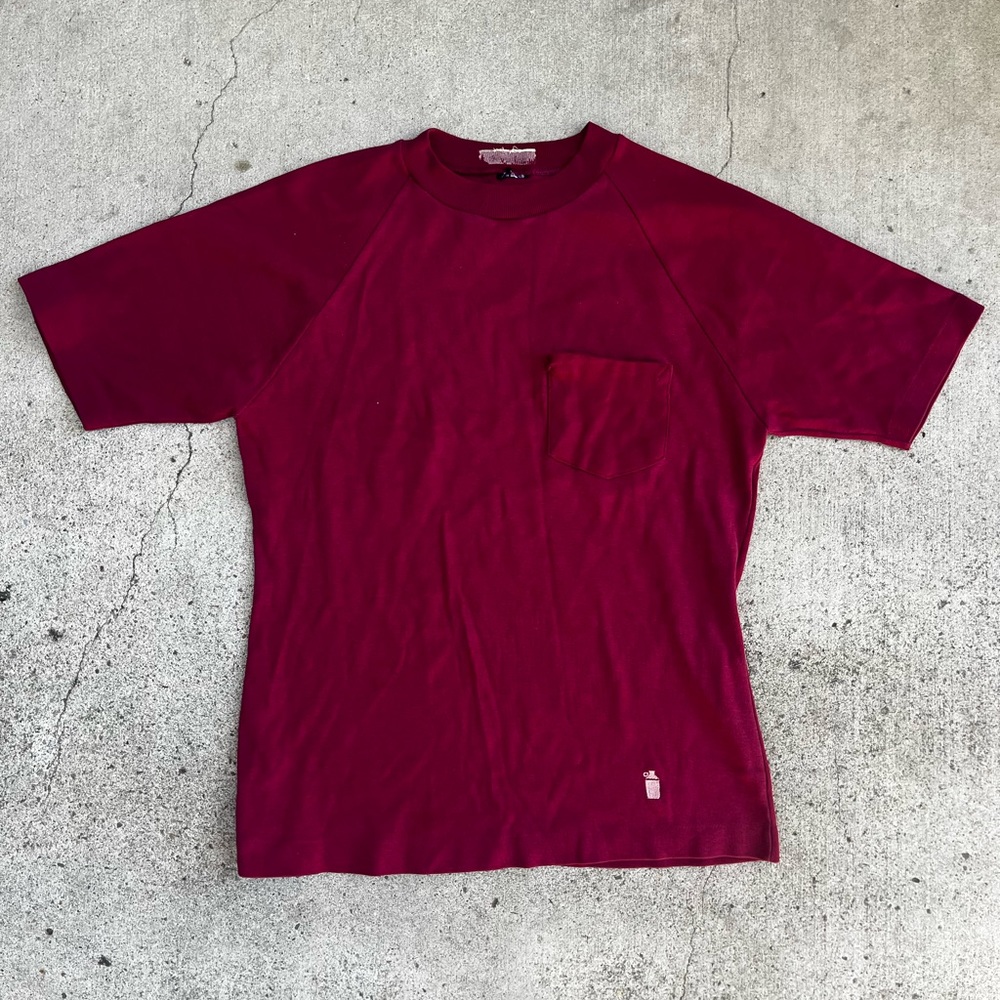 Vintage 1970s Plain Embroidered Single Stitch Tee